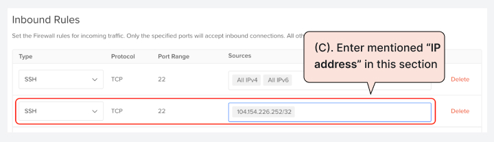 Add the Slik Protect IP address with connection type SSH